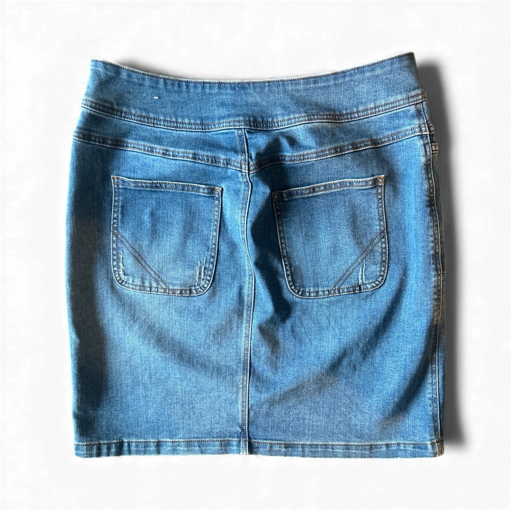 Prana Light Blue Denim Women's Pencil Skirt - Picture 2 of 3